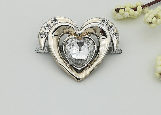 China Heart Shaped Small Shoe Buckles , Plastic High Heel Shoes Buckles Accessory supplier