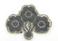 Black Flower Embroidery Patches Wintersweet Shaped Customized Color / Size supplier